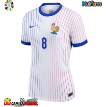 Camisa de Futebol França Aurelien Tchouameni #8 Equipamento Secundário Mulheres Europeu 2024 Manga Curta